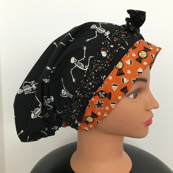 Scrub CAP/HAT *Reversible *Long Ties *Halloween - Picture 2 of 16